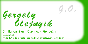 gergely olejnyik business card